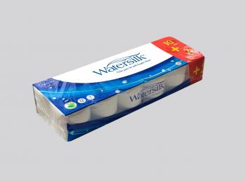 Giấy vệ sinh Watersilk 10+2 cuộn/túi 